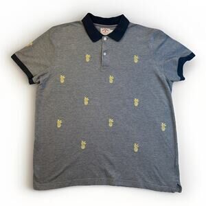 Brooks Brothers Men’s XL Collared Polo Short Sleeve Pineapple Embroidered